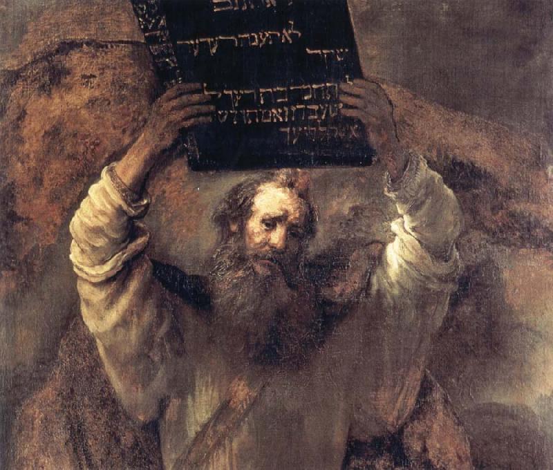 REMBRANDT Harmenszoon van Rijn Moses with the Tablets of the Law China oil painting art